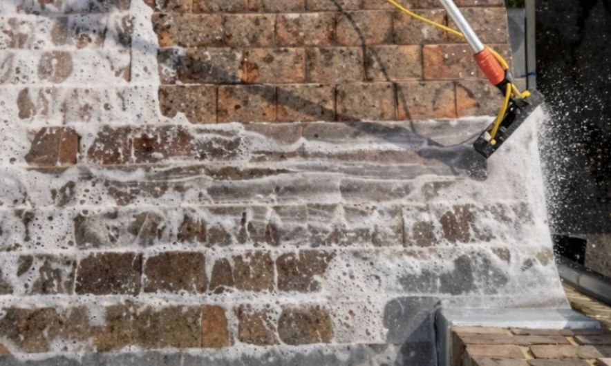 The same wall cleaned