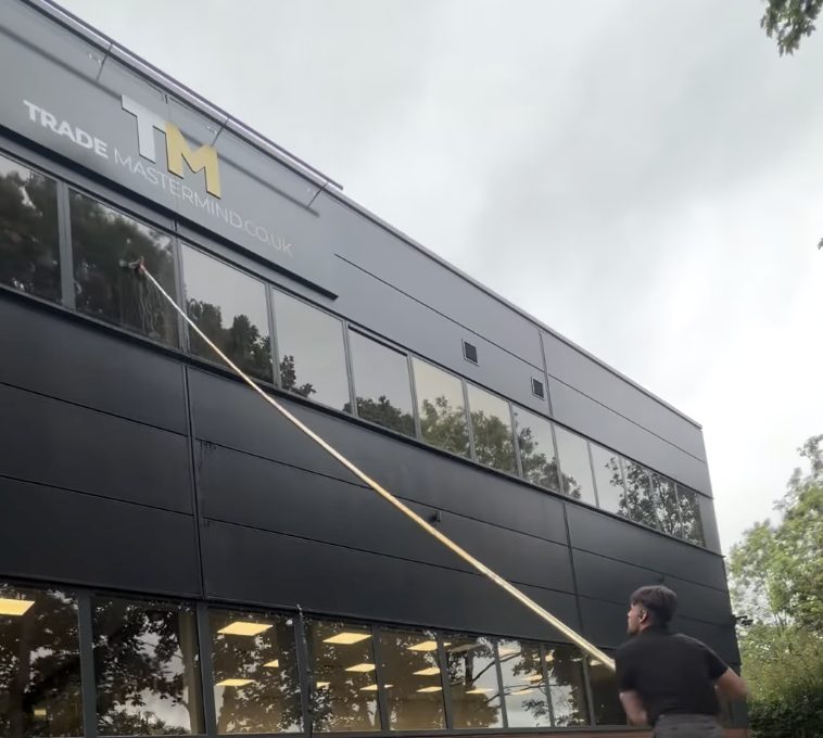 High level facade wash at Trade Mastermind HQ