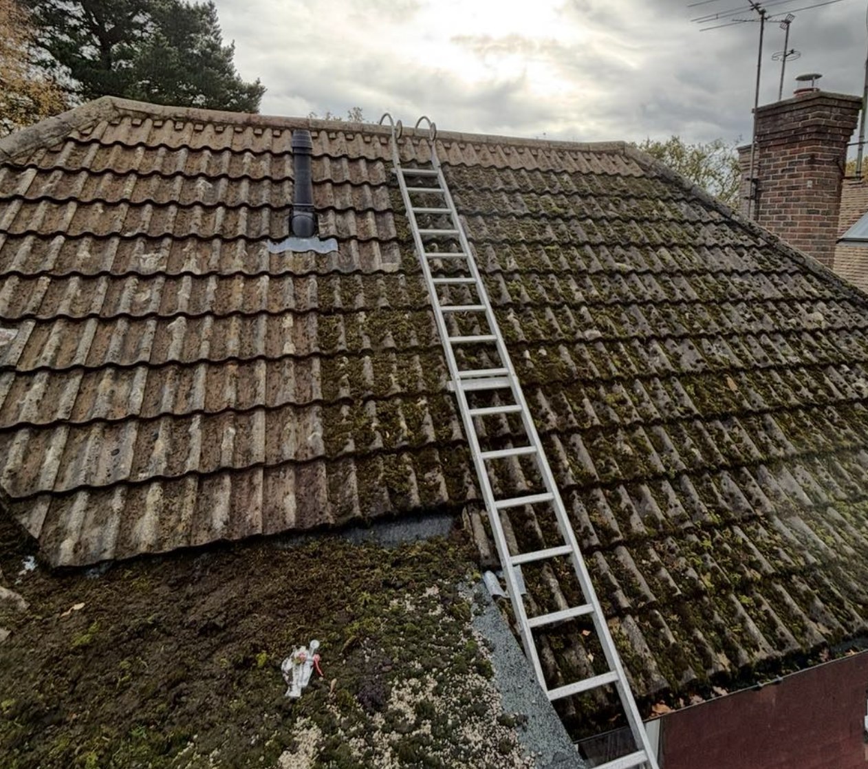 Safe access for a full roof clean
